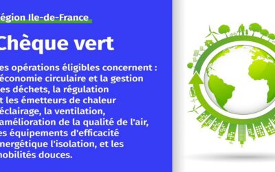 Commerçants et artisans : un Chèque vert pour la transition écologique