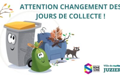 ATTENTION – Nouveau calendrier de ramassage des déchets : les jours de ramassage changent