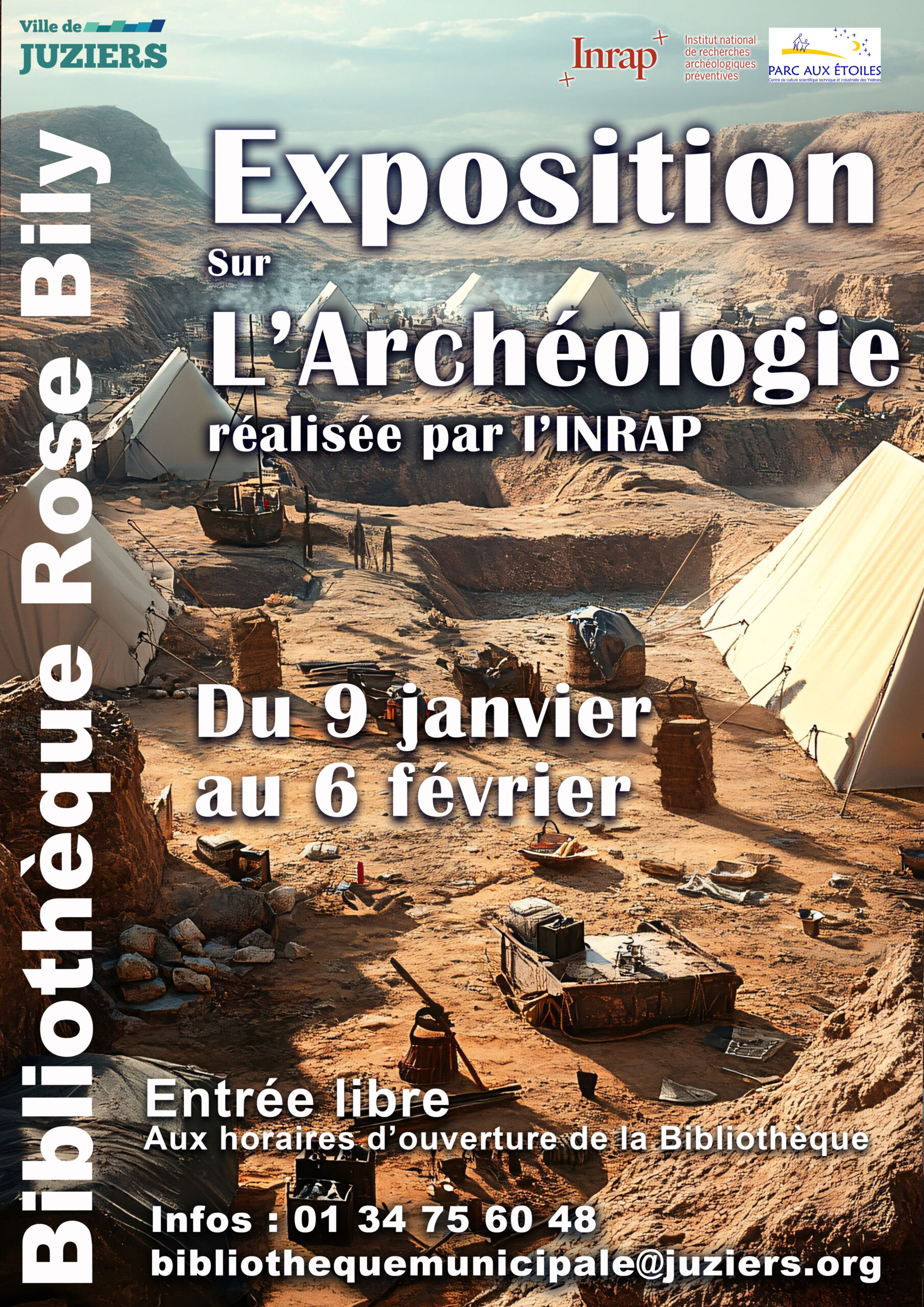 Exposition sur l'archéologie réalisée par l'INRAP