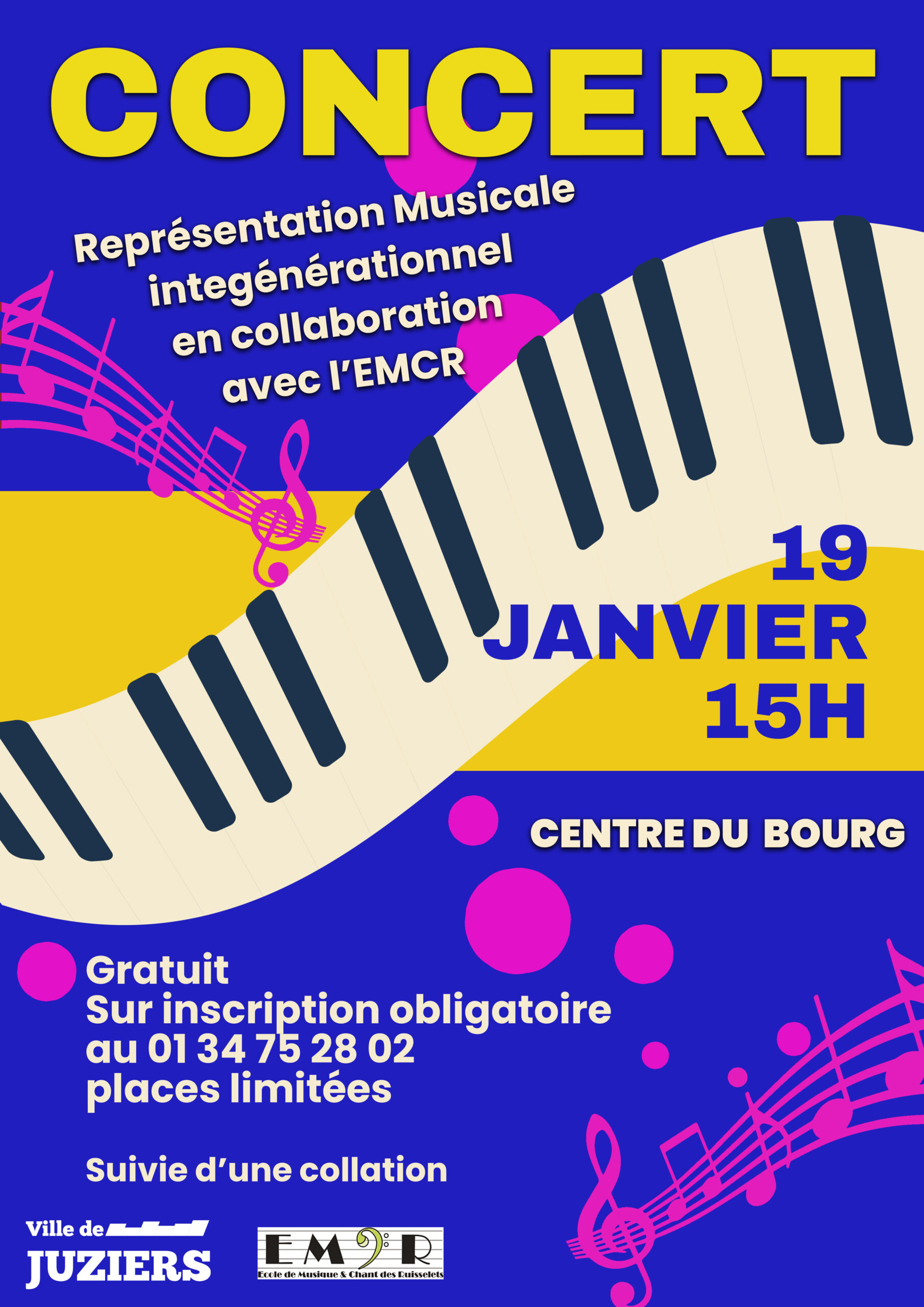 Concert intergénérationnel du CCAS en collaboration avec l'EMCR