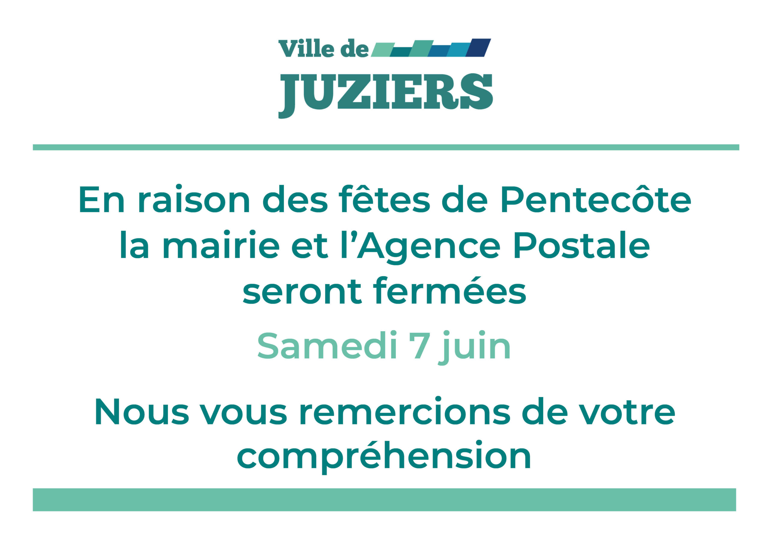 Fermeture de la mairie et de l'Agence Postale